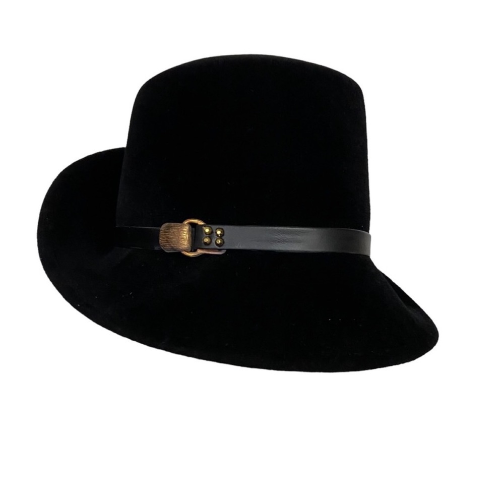 Vintage Cotillion 1940’s Black Velvet Riding Hat Unio… Gem